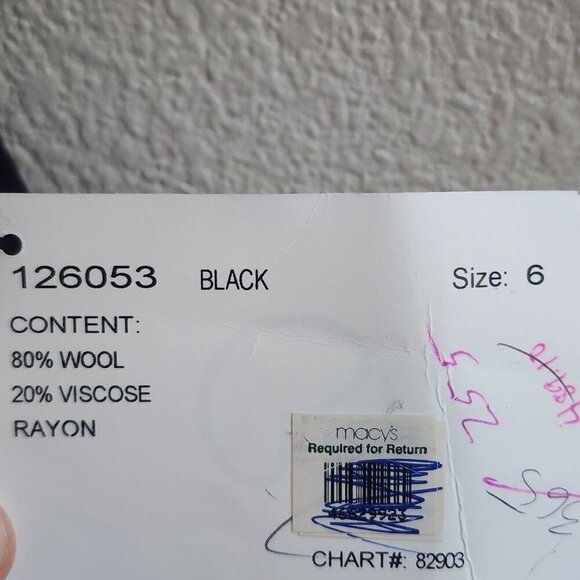 St John Evening Dress Womens 6 Black Halter Beaded Detail Wool Blend Made USA - Picture 6 of 16